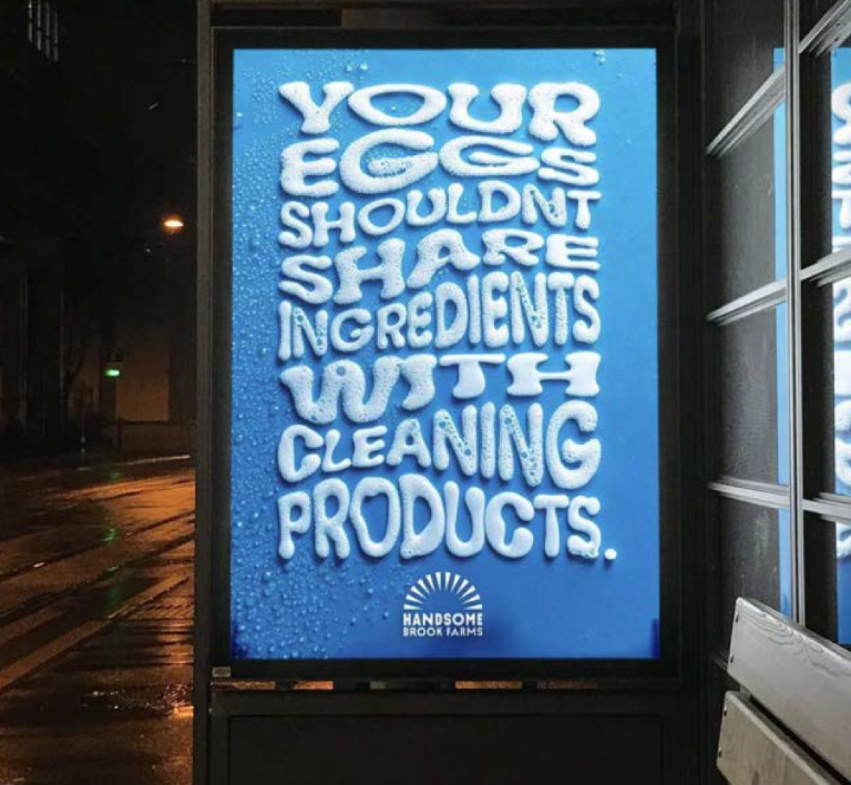 Mockup of a bus stop ad.