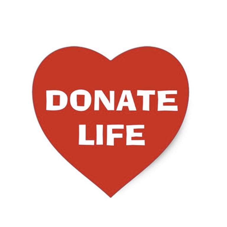 Heart logo, Donate Life